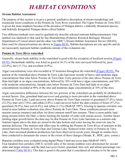 Pomme de Terre River Habitat Conditions