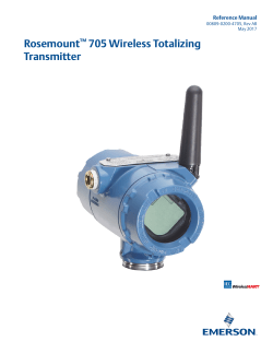 Rosemount 705 Wireless Totalizing Transmitter