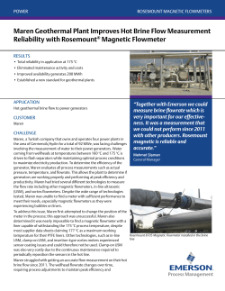 Maren Geothermal Plant Improves Hot Brine Flow Measurement Reliability with Rosemount Magnetic Flowmete