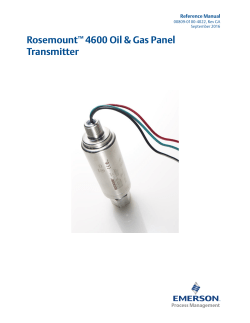Rosemount 4600 Oil & Gas Panel Transmitter