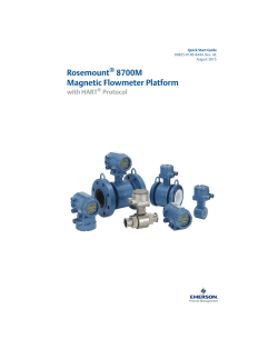 Rosemount 8700M Magnetic Flowmeter Platform with HART Protocol
