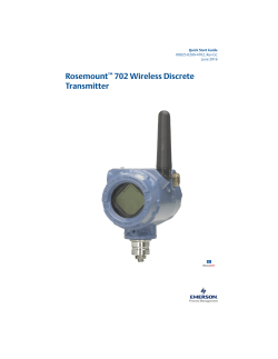 Rosemount 702 Wireless Discrete Transmitter