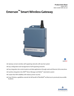 Emerson Smart Wireless Gateway