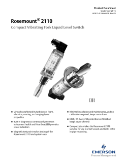 Rosemount 2110 Compact Vibrating Fork Liquid Level Switch