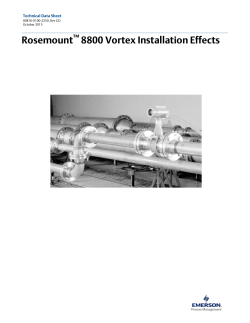 Rosemount 8800 Vortex Installation Effects