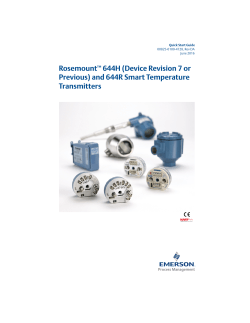 Rosemount 644H (Device Revision 7 or Previous) and 644R Smart Temperature Transmitters