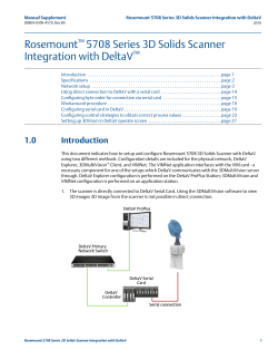 Rosemount 5708 Series 3D Solids Scanner Integration with DeltaV