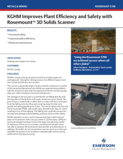 KGHM Improves Plant Efficiency and Safety with Rosemount 3D Solids Scanner