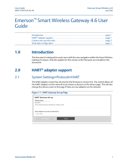 Emerson Smart Wireless Gateway 4.6