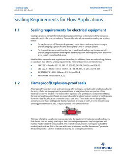Sealing Requirements for Flow Applications