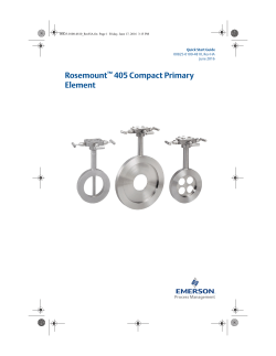 Rosemount 405 Compact Primary Element