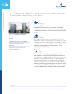 Eco Avangard SRL Improves Construction and Plant Management with Rosemount Magnetic Flowmeter