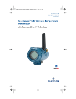 Rosemount 648 Wireless Temperature Transmitter