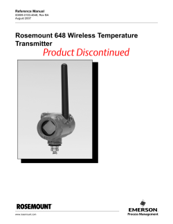 Rosemount 648 Wireless Temperature Transmitter