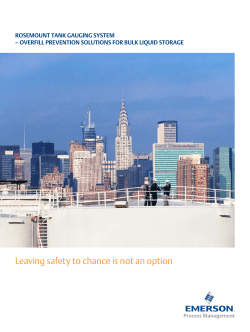 Rosemount Tank Gauging System – Overfill prevention solutions for bulk liquid storage