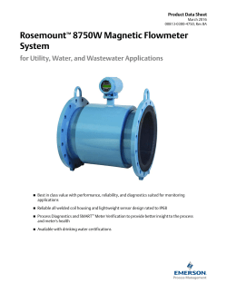 Rosemount 8750W Magnetic Flowmeter System for Utility, Water, and Wastewater Applications