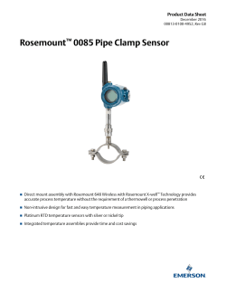Rosemount 0085 Pipe Clamp Sensor