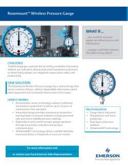 Rosemount Wireless Pressure Gauge