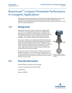 Rosemount Compact Flowmeter Performance in Cryogenic Applications