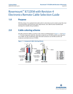 Rosemount 8732EM with Revision 4 Electronics Remote Cable Selection Guide