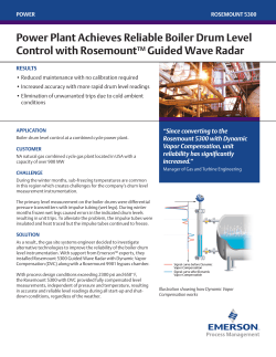 Power Plant Achieves Reliable Boiler Drum Level Control with Rosemount Guided Wave Radar