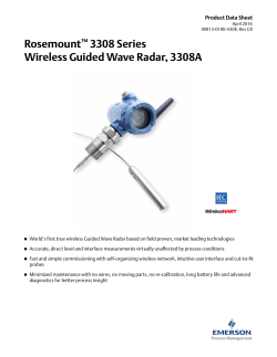 Rosemount 3308 Series Wireless Guided Wave Radar, 3308A