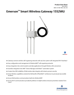 Emerson Smart Wireless Gateway 1552WU