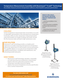 Temperature Measurement Assembly with Rosemount X-well Technology