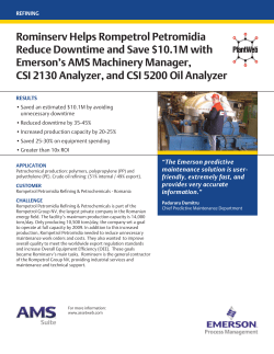 Rominserv Helps Rompetrol Petromidia Reduce Downtime and Save $10.1M with Emerson's AMS Machinery Manager, CSI 2130 Analyzer, and CSI 5200 Oil Analyzer
