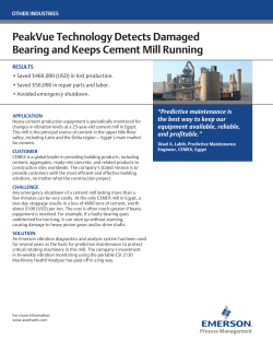 PeakVue Technology Detects Damaged Bearing and Keeps Cement Mill Running