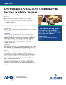 Greif Packaging Achieves Cost Reductions with Emerson Reliability Program