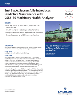 Enel S.p.A. Successfully Introduces Predictive Maintenance with CSI Machinery Health Analyzer