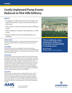 Costly Unplanned Pump Events Reduced at Flint Hills Refinery