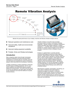 Remote Vibration Analysis Data Sheet