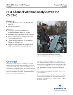 CSI 2140 Four-Channel Vibration Analysis