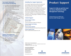 Product Support Trifold