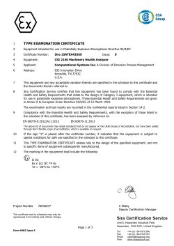 CSI 2140 ATEX Certificate