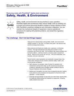 Optimizing Safety, Health Environmental Compliance