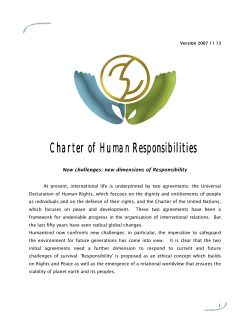 Charter of Human Responsibilities