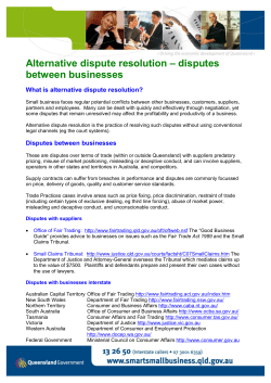 Alternative Dispute Resolution &ndash; Client Disputes (PDF &ndash; 119kb)