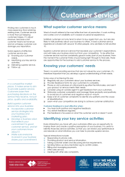 Customer Service (PDF &ndash; 104kb)