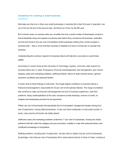 Guidelines For Starting a Small Business (Word Doc &ndash; 122kb)