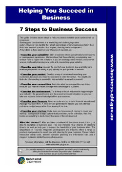 7 Steps To Successful Business (PDF &ndash; 408kb)