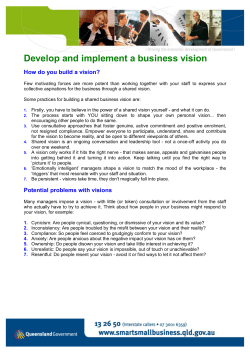 Develop Implement a Business Vision (PDF &ndash; 130kb)