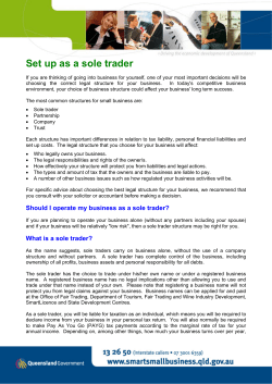 Set Up As a Sole Trader (PDF &ndash; 136kb)