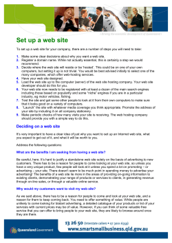 Set Up a Website (PDF &ndash; 143kb)