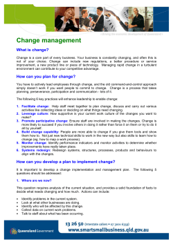 Change Management (PDF &ndash; 130kb)