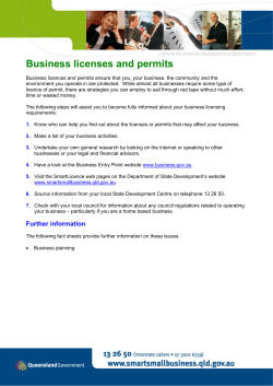 Business Licence Permits (PDF &ndash; 128kb)