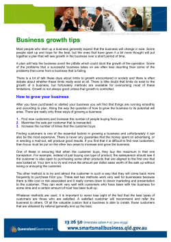 Business Growth Tips (PDF &ndash; 129kb)
