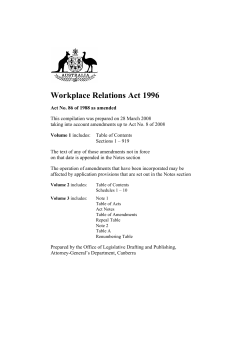 Workplace Relations Act 1996 – Vol 01 (PDF – 1.75mb)